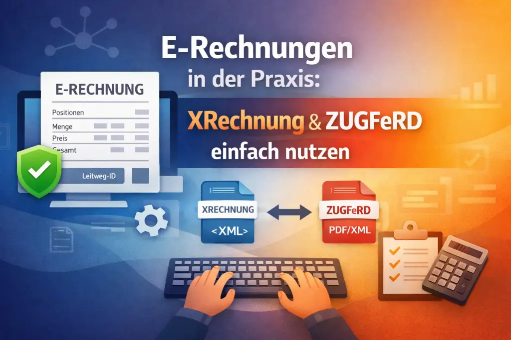 E-Rechnungen in der Praxis: XRechnung und ZUGFeRD strukturiert nutzen