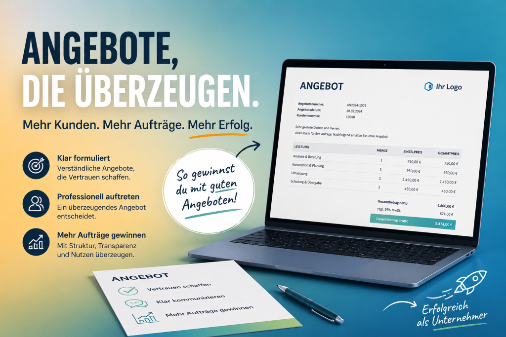 Angebote schreiben, die überzeugen – so gewinnst du mehr Aufträge